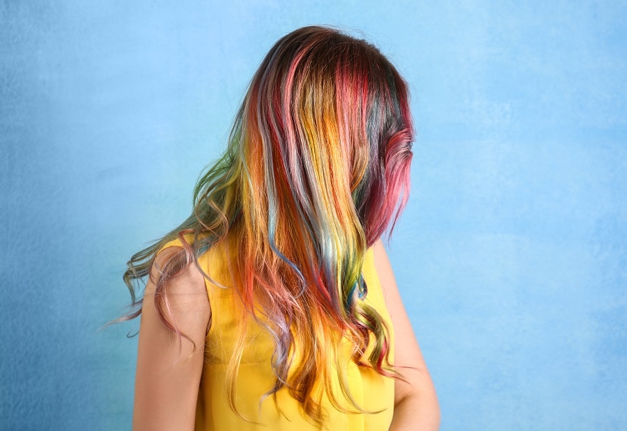 rainbow hair color