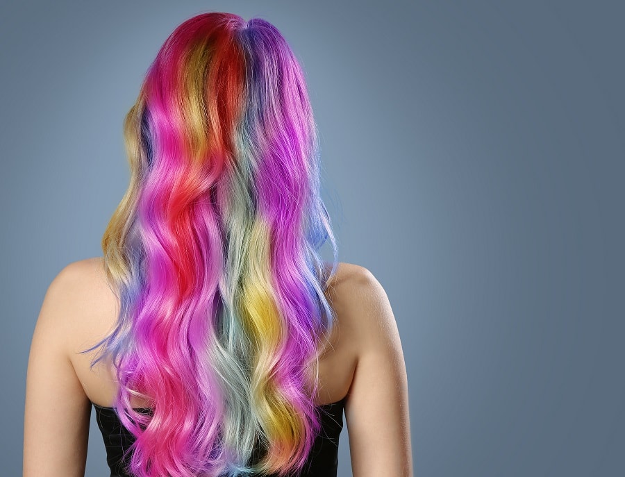 rainbow style hair