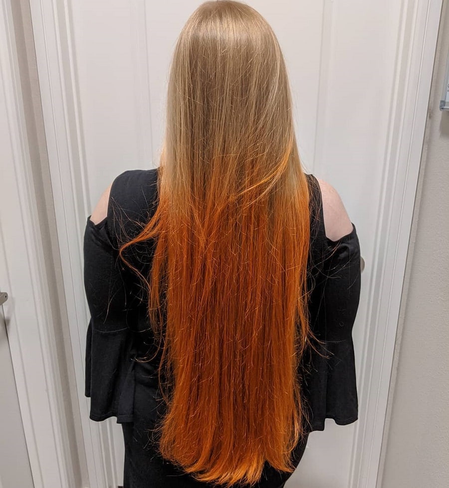 reverse ombre straight hair