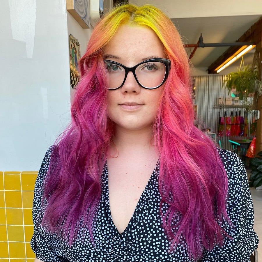 reverse sunset ombre