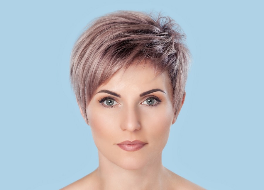 short balayage pixie cut