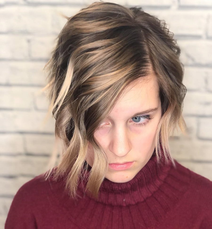 short blonde balayage