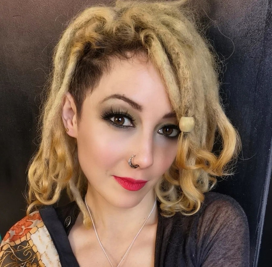 short blonde dreads