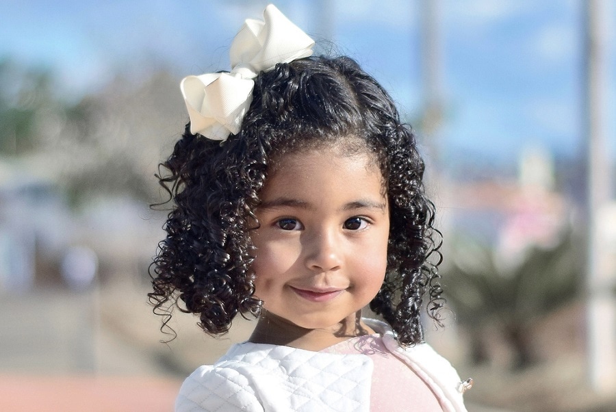 short curly hairstyle for little black girl
