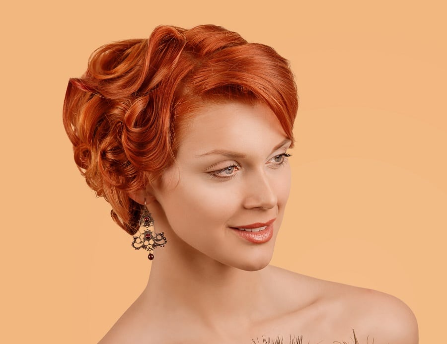 short curly updo for prom