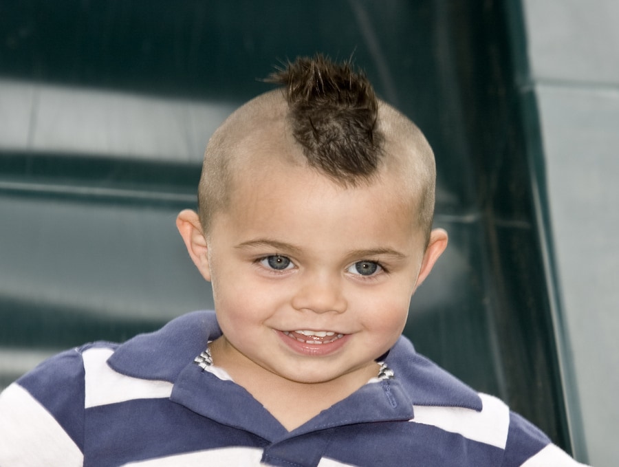 short mohawk with shaved sides for kids