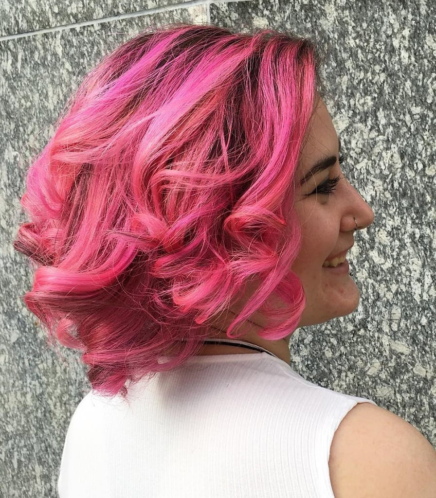 short pink balayage hair