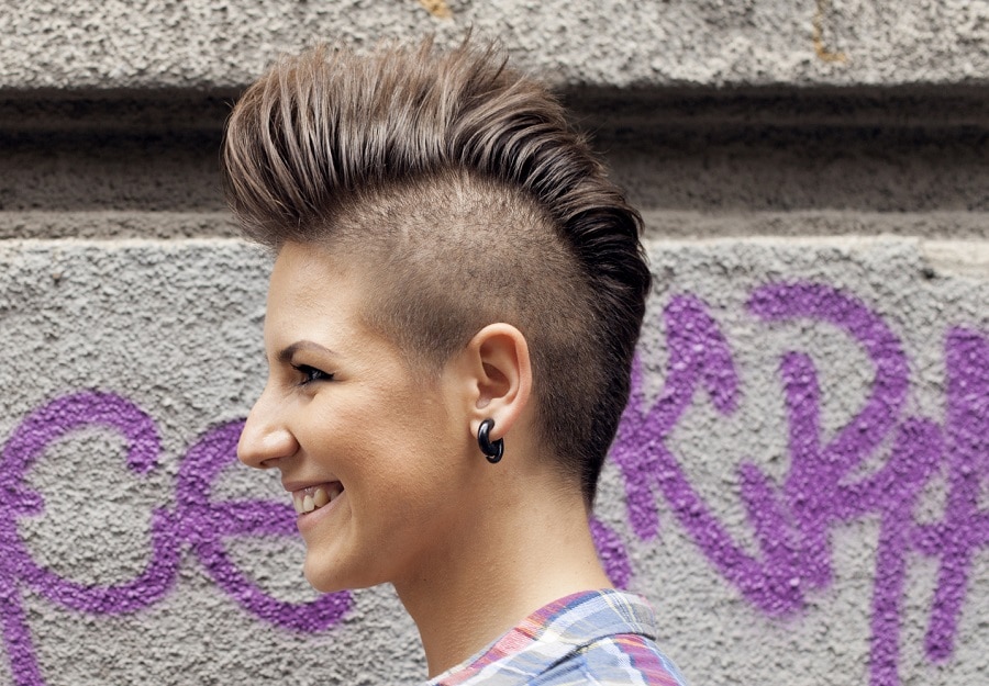 short punk hairstyle with mohawk