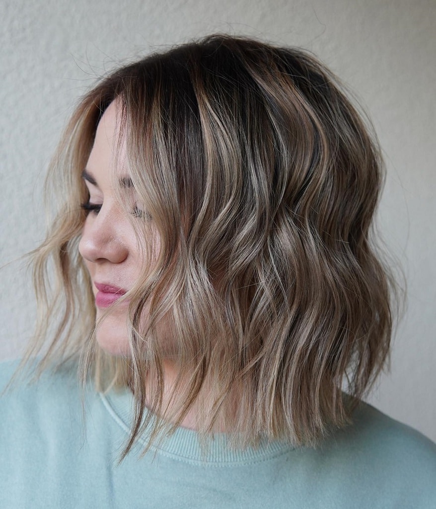 short wavy balayage hair