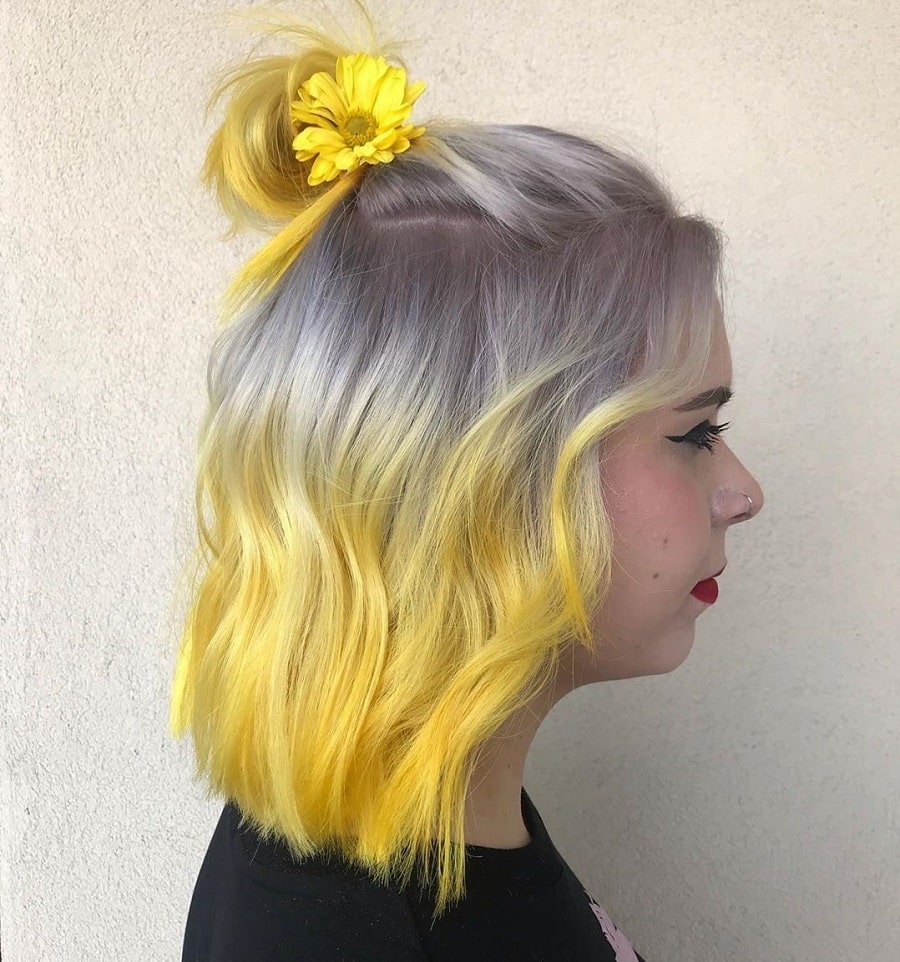 short yellow ombre hair