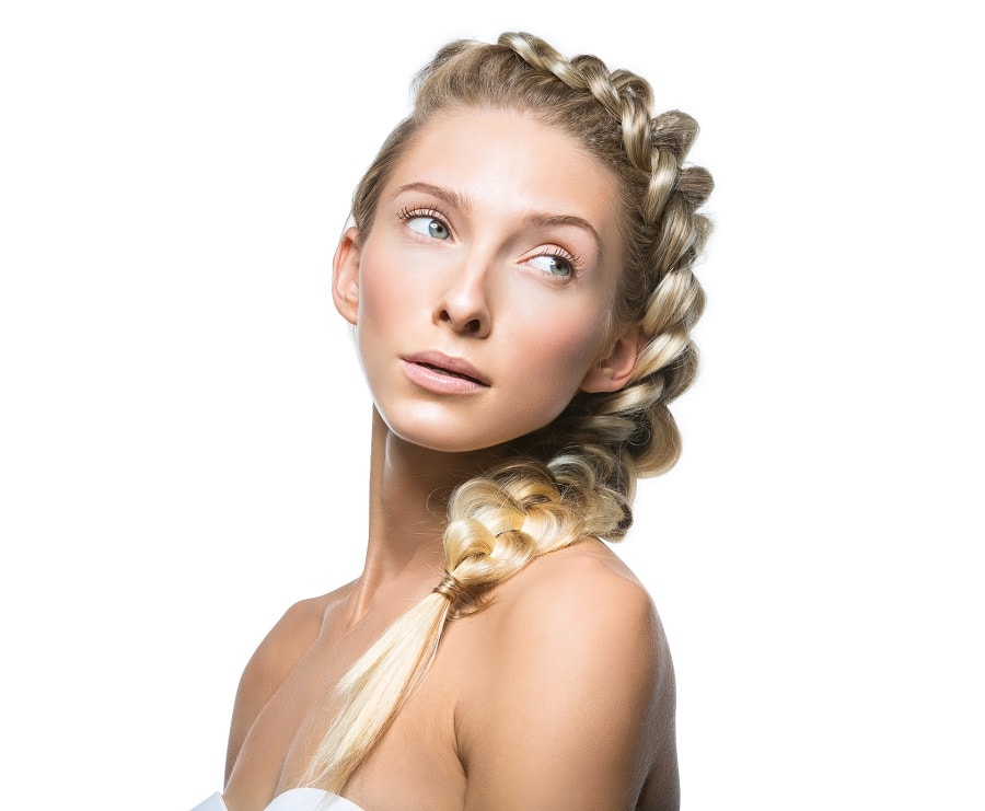 side braid hairstyle for prom