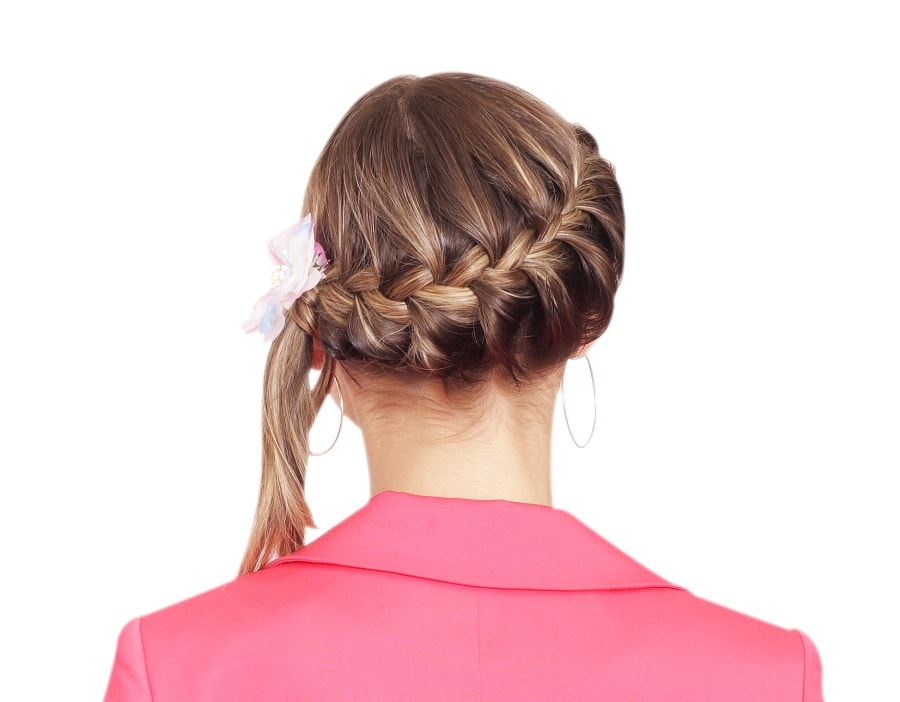 side prom hairstyle for thin hair