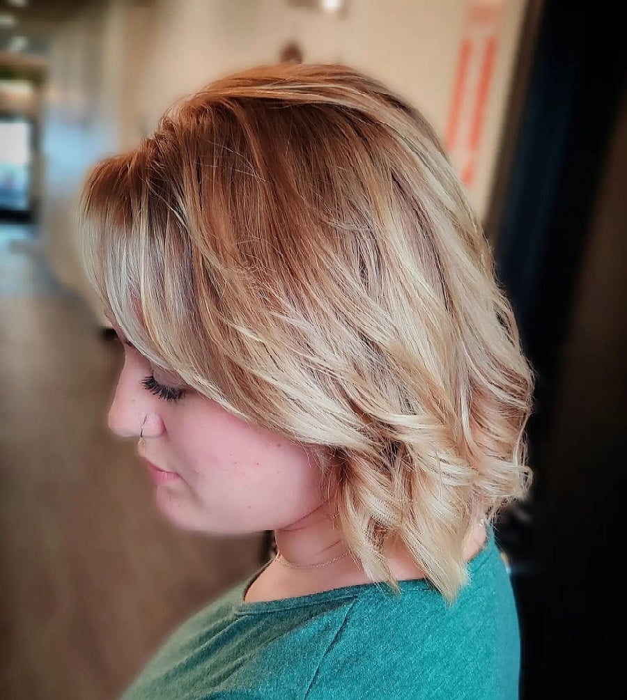 strawberry blonde balayage