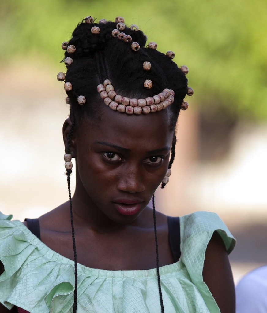 tribal braids with beads