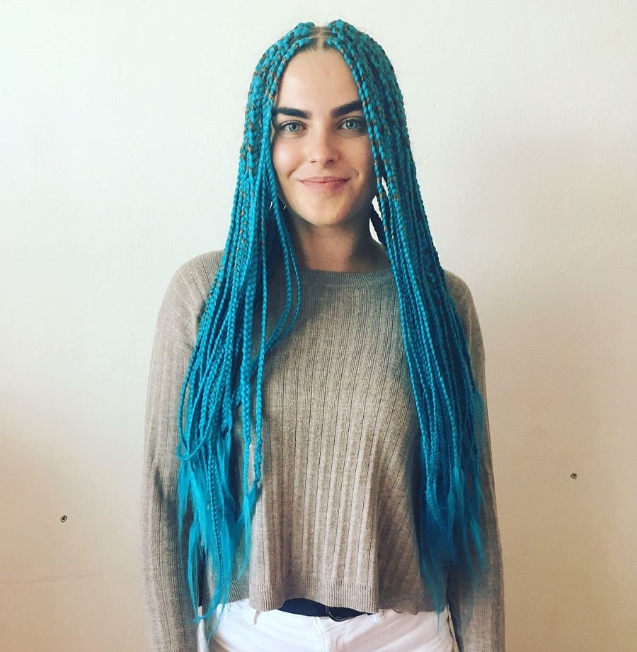 turquoise braids