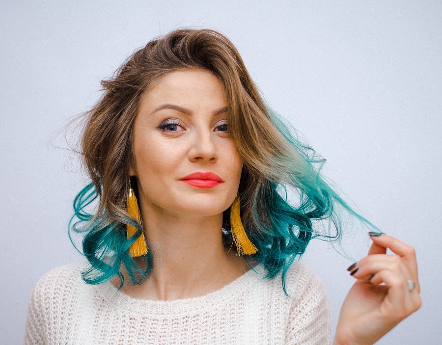 turquoise ombre hair