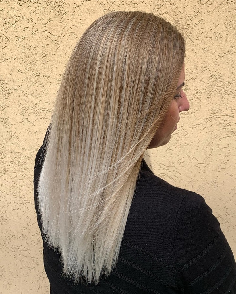 white blonde ombre hair