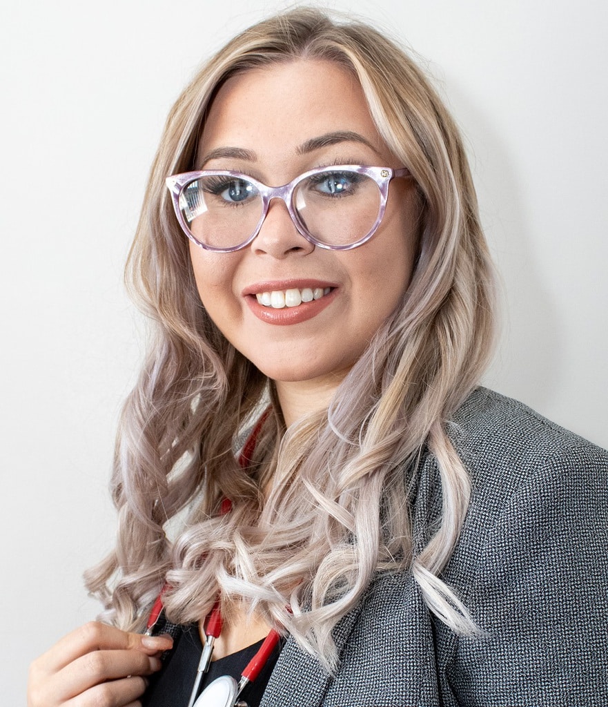 ash blonde hairstyle for women with glasses