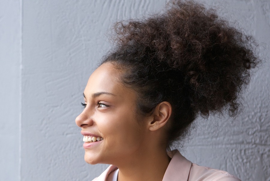 curly ponytail for natural hair