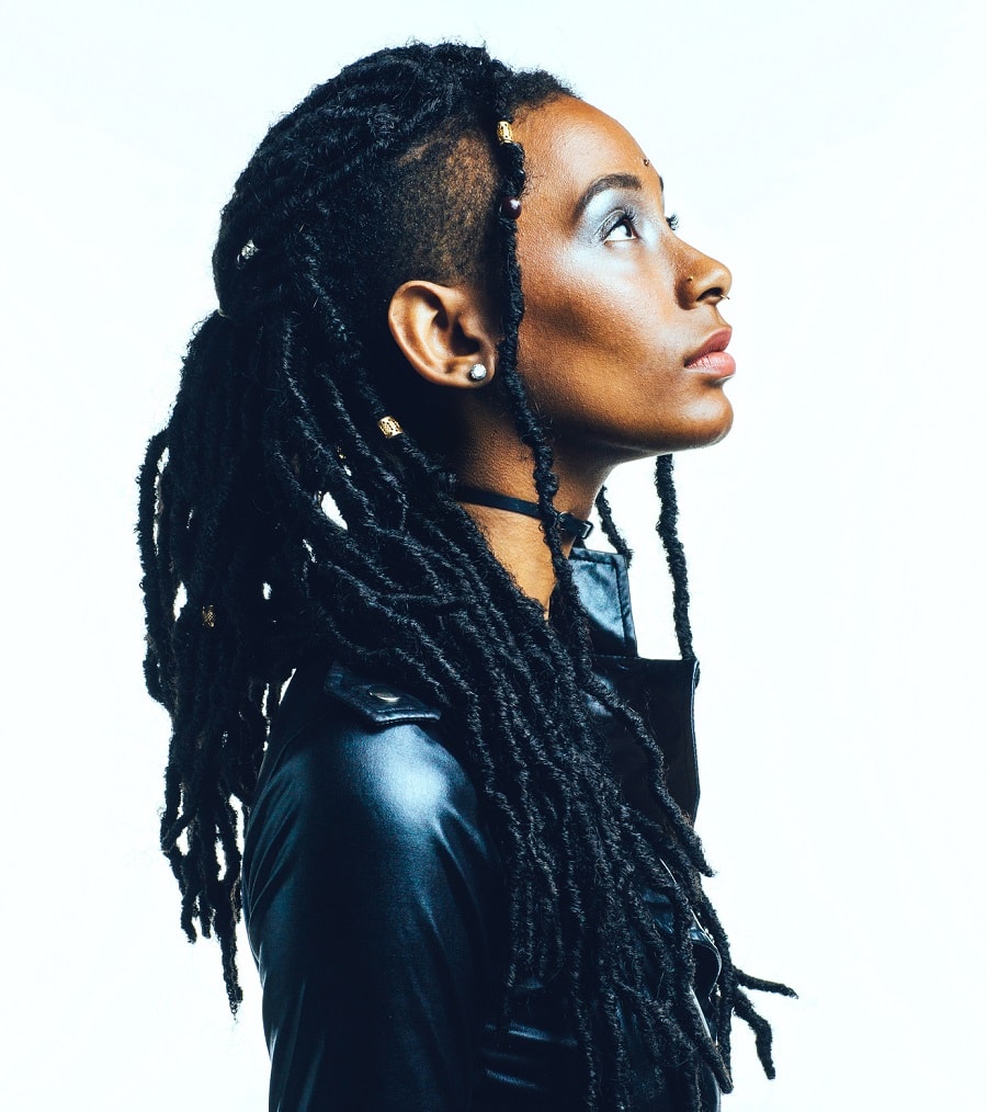 dreadlocks with undercut for black women