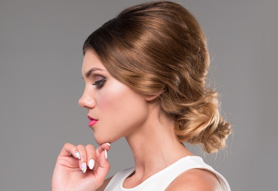 formal low updo