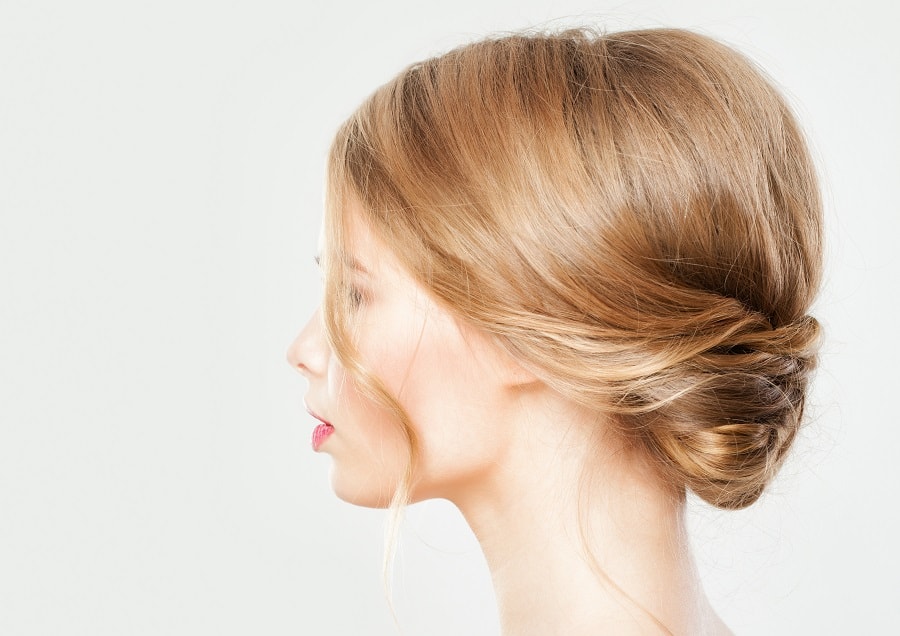 formal updo for medium hair