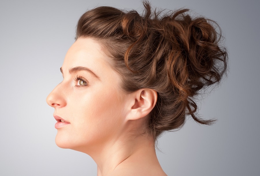 formal updo for short hair