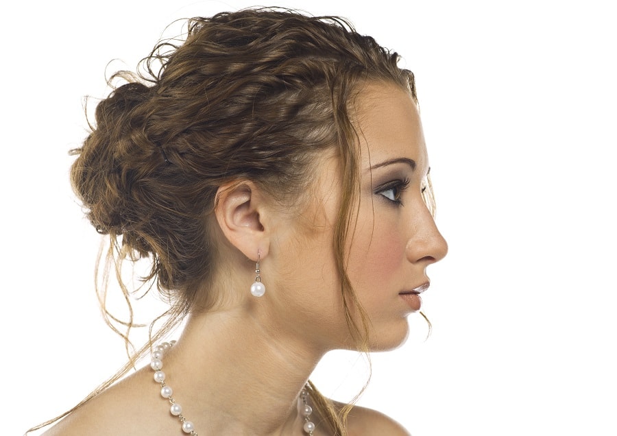 formal updo with wet hair