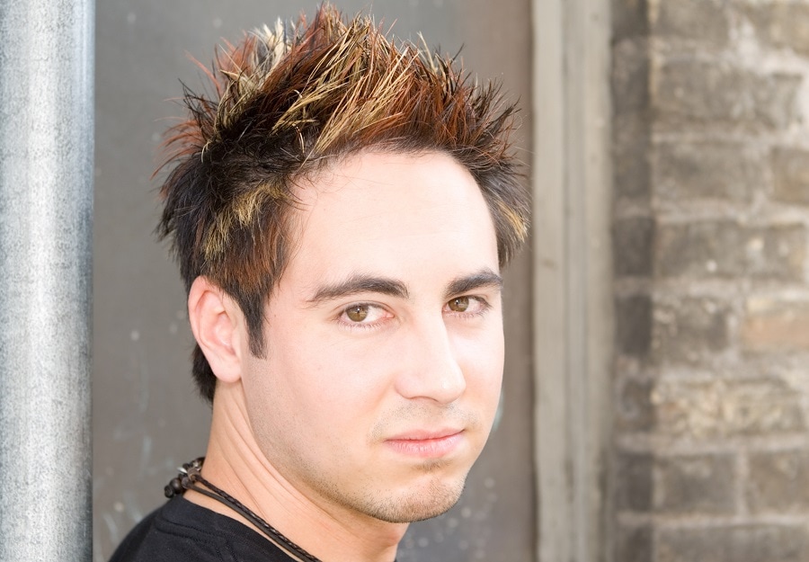 guy with spiky brown hair