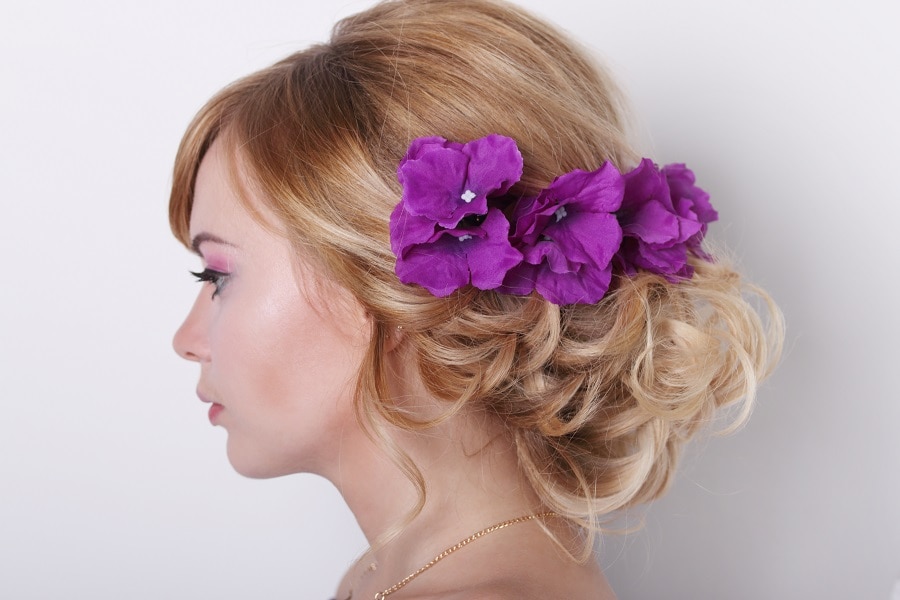 loose updo for ombre hair