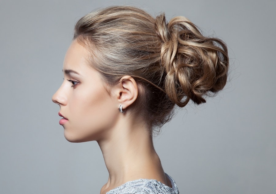 loose updo hairstyle