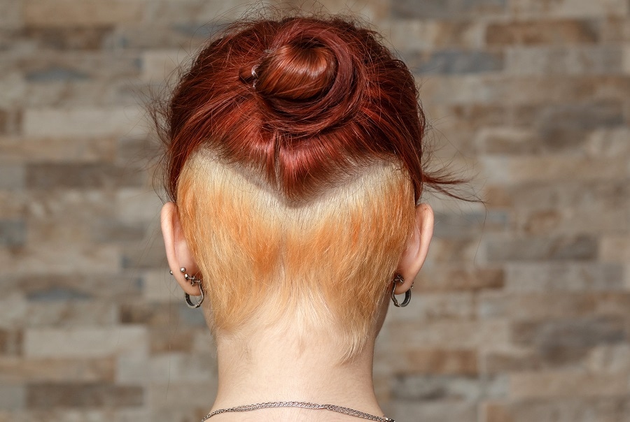 nape undercut bun for women