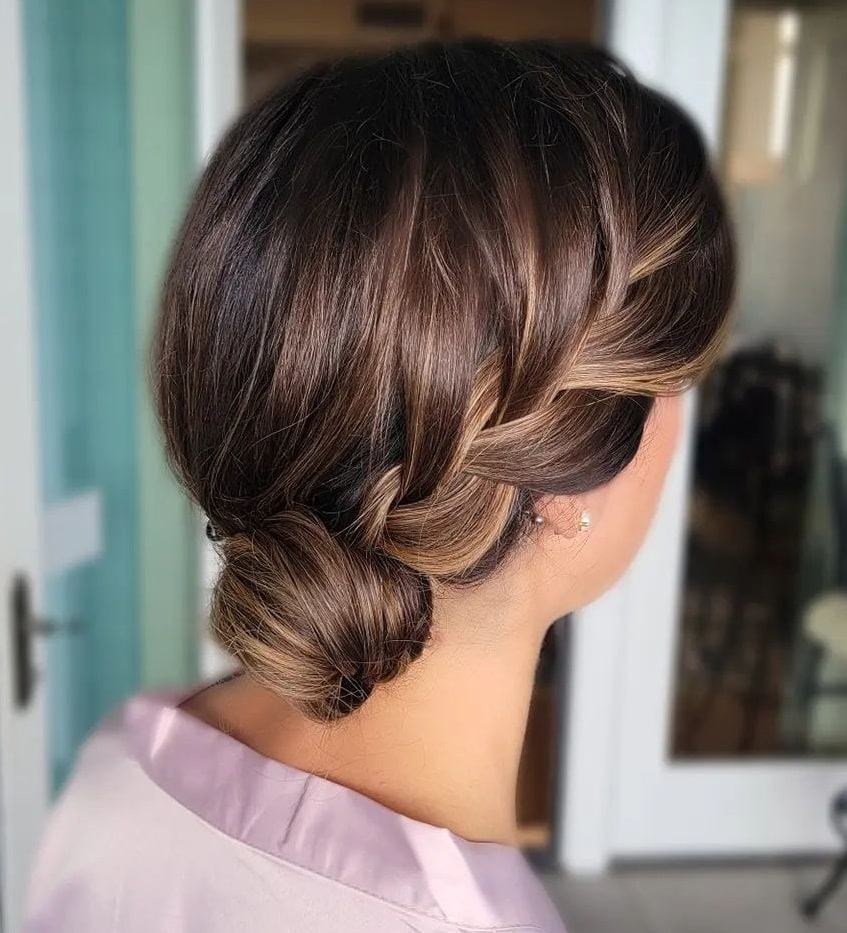 side bun for fine hair