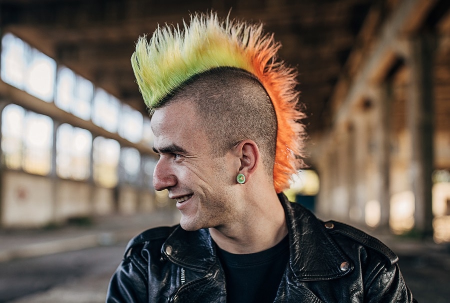 spiky punk hairstyle for men