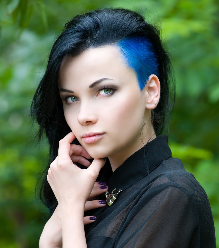 two tone undercut hairstyle for women