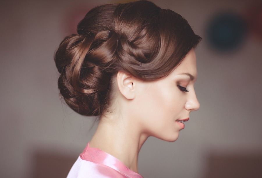 wedding party hairstyle for long hair