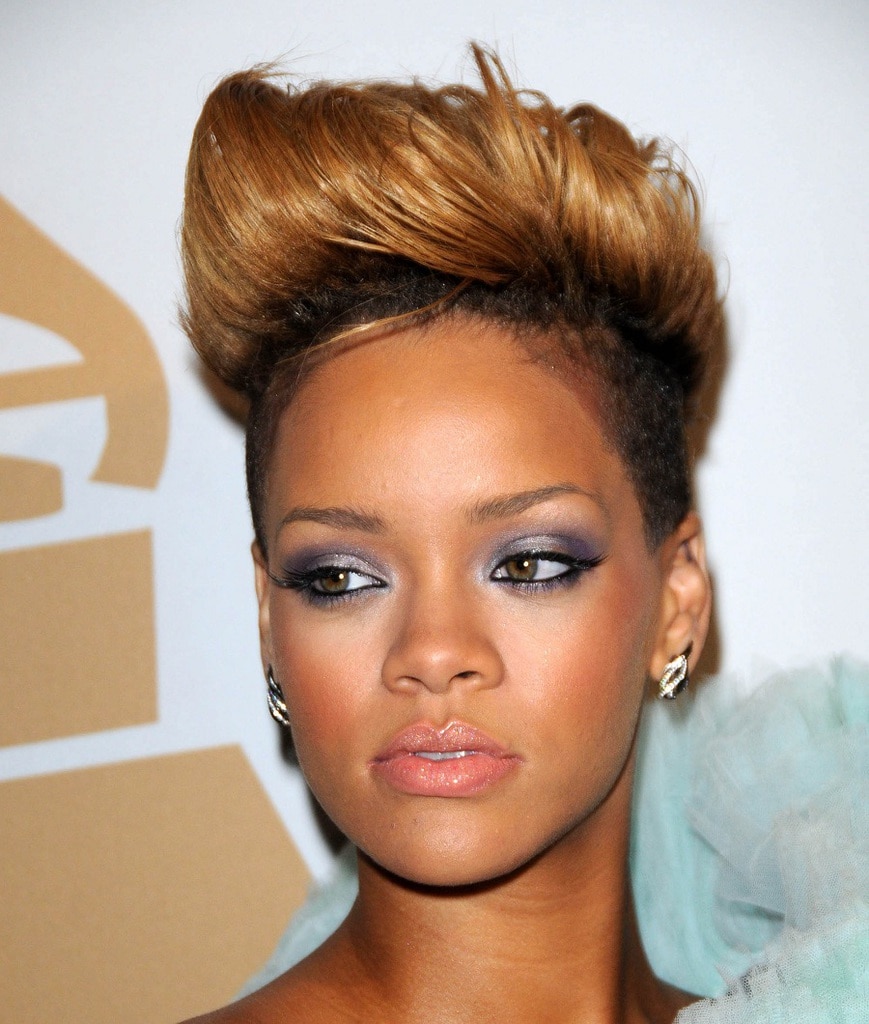 Rihanna's short quiff hairstyle