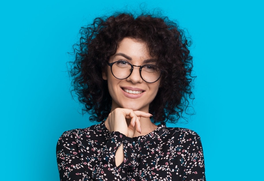 curly shag for women with glasses