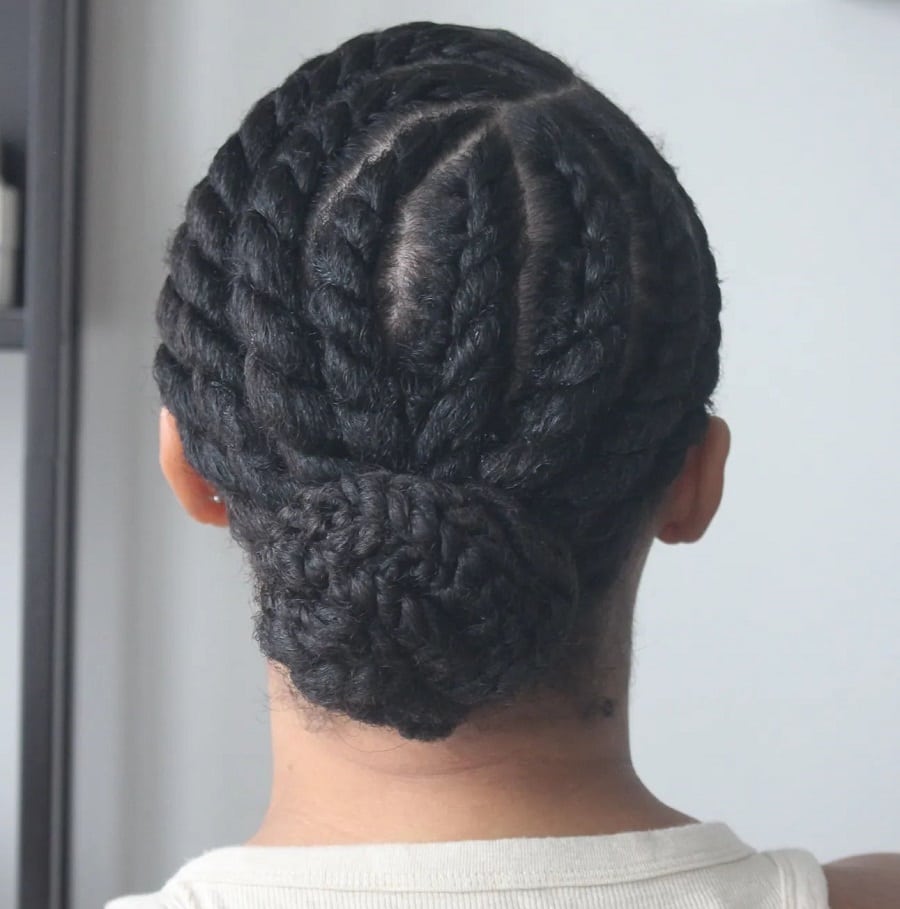 flat twists bun