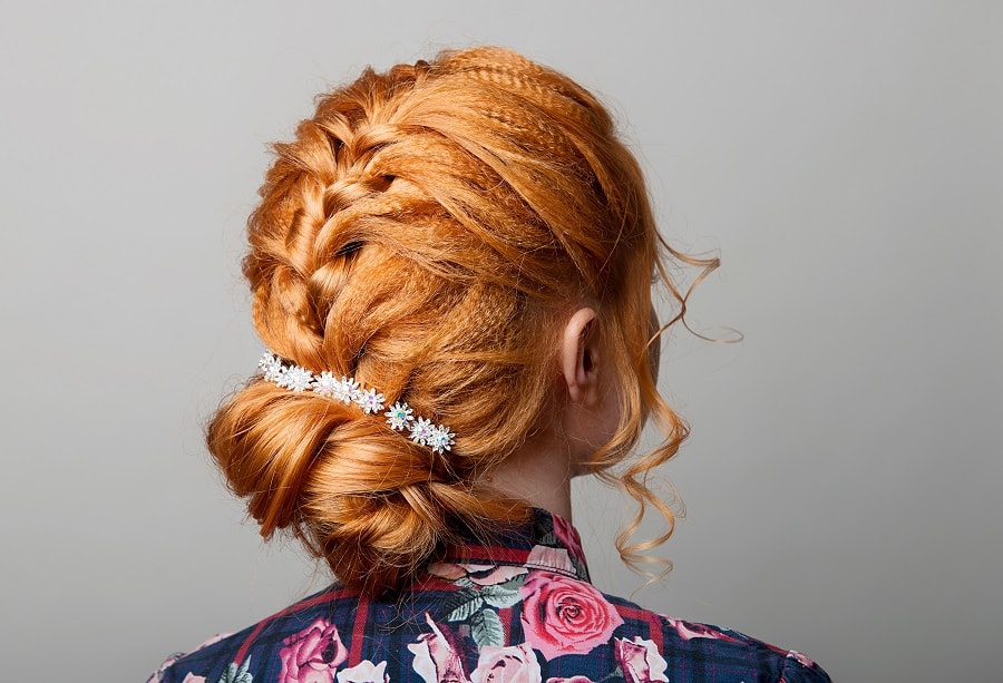 french twist braided updo