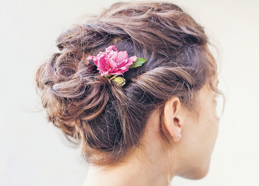 french twist updo for curly hair