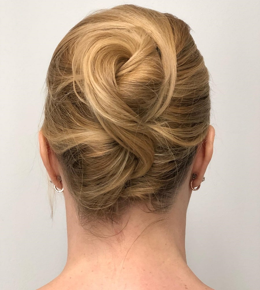 french twist updo for fine hair