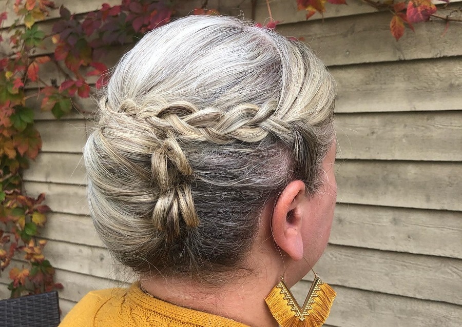 french twist updo hairstyle for older women
