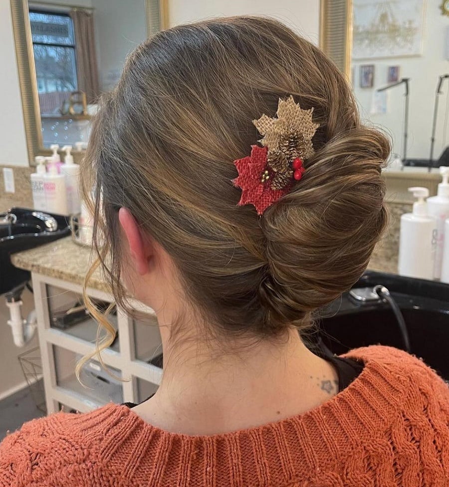 french twist updo hairstyle for party