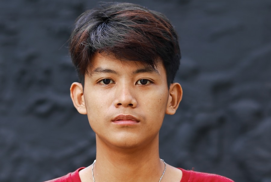 hairstyle for teen Asian boy