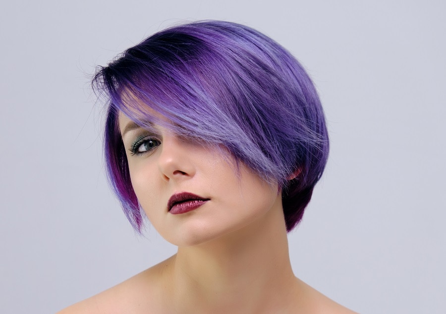 layered violet bob