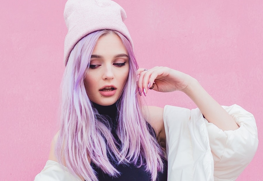 lilac hair highlights