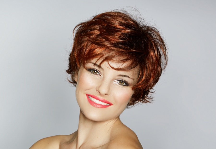 long red pixie cut