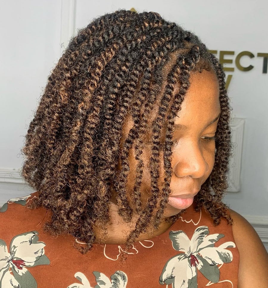 short flat twists hairstyle