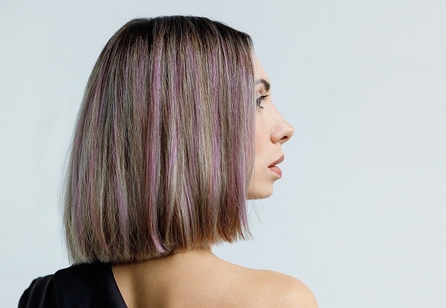 straight grey bob for fine hair